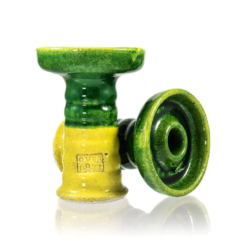 OverDozz Premium Phunnel Bowl G2-W Blanco Clay - Verde/Amarillo