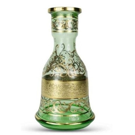 Zahrah Bohemian Vase - Oro de 24 K /  Verde