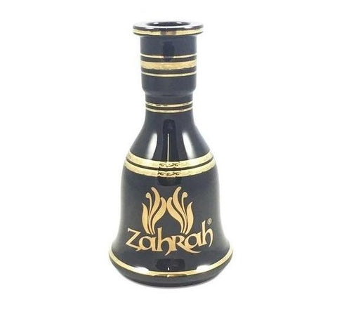 Zahrah Bohemian Vase - Oro de 24 K / Negro